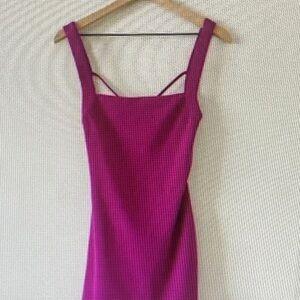 Lulu’s Instant Sultriness Strappy Mini Dress in Magenta Pink - Size M